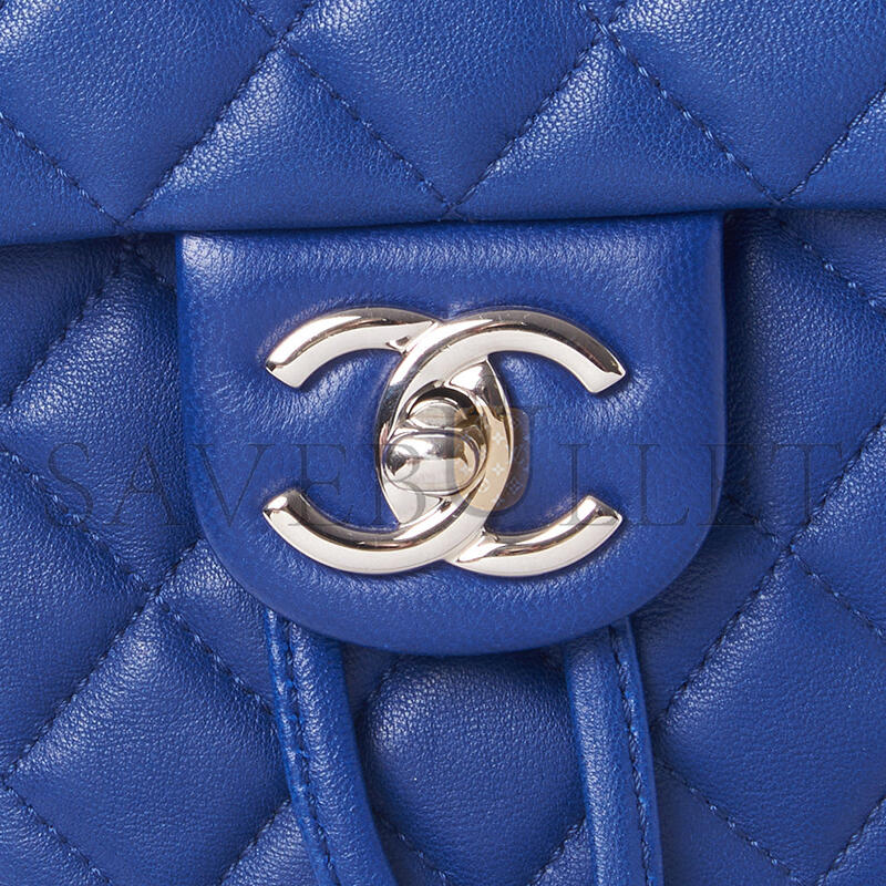 Ch**el lambskin quilted small urban spirit backpack blue (29*13*11cm)